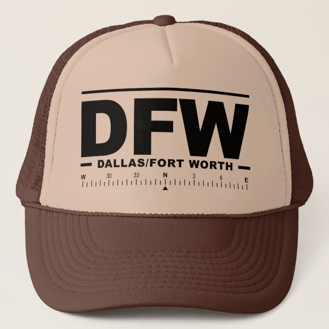 Casquette Aéroport international de Dallas Fort Worth DFW (Devant)