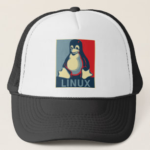 Casquette Affiche classique d'obama de pingouin de tux de
