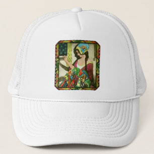 Casquette Affiche de quilteur Art Nouveau – Femme de couture