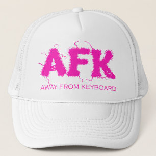 Casquette AFK Away from Keyboard Funny Hot Pink Typographie