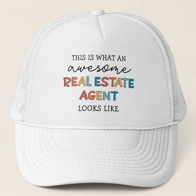 Casquette Agent Immobilier Drôle Awesome Realtor Cadeaux (Devant)