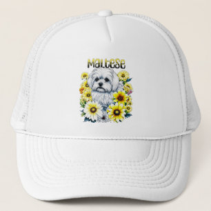Casquette Ai Art de l'aquarelle maltaise pour les propriétai