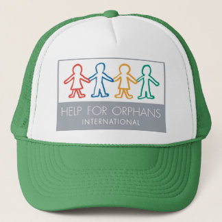 Casquette Aidez pour les orphelins verts/casquette blanc de