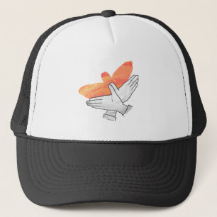 Casquette Aigle à main silhouette orange