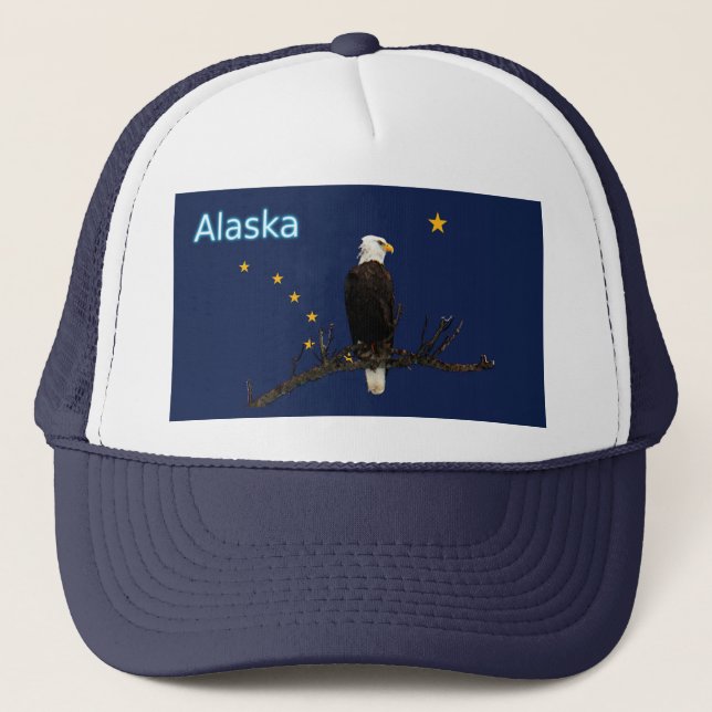 Casquette Aigle Et Drapeau De L'Alaska (Devant)