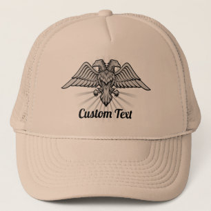 Casquette Aigle gris avec chapeau de camion à deux têtes