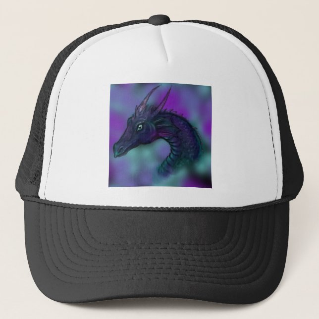 Casquette Ailes de vol bleues de dragons de Drake de Wyvern (Devant)
