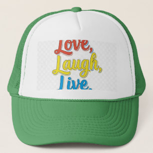 Casquette Aimez, Riez, Vivez.