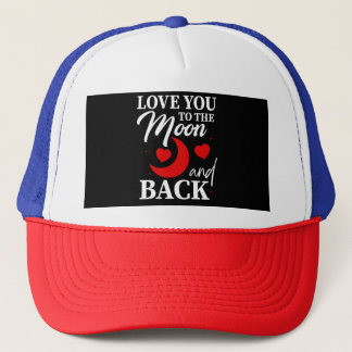 Casquette Aimez-vous à la Lune et au dos - Couple romantique