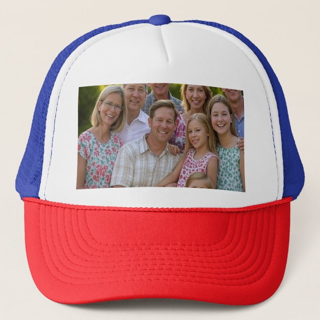 Casquette Ajouter une Personnaliser photo de réunion de fami (Devant)