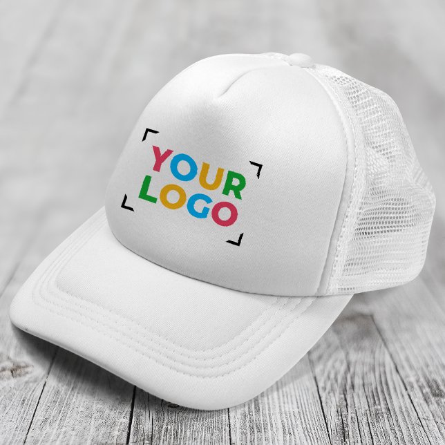 Casquette Ajouter Votre Logo Simple Entreprise Promo Blanc (Créateur téléchargé)