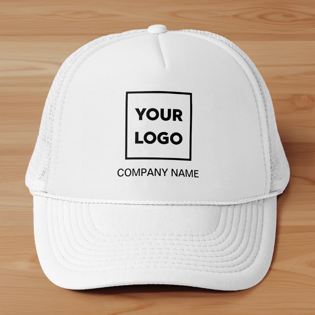Casquette Ajoutez votre propre logo et nom de société ou tex (Add Your Own Company Logo and Name or Text Trucker Hat, in situ)