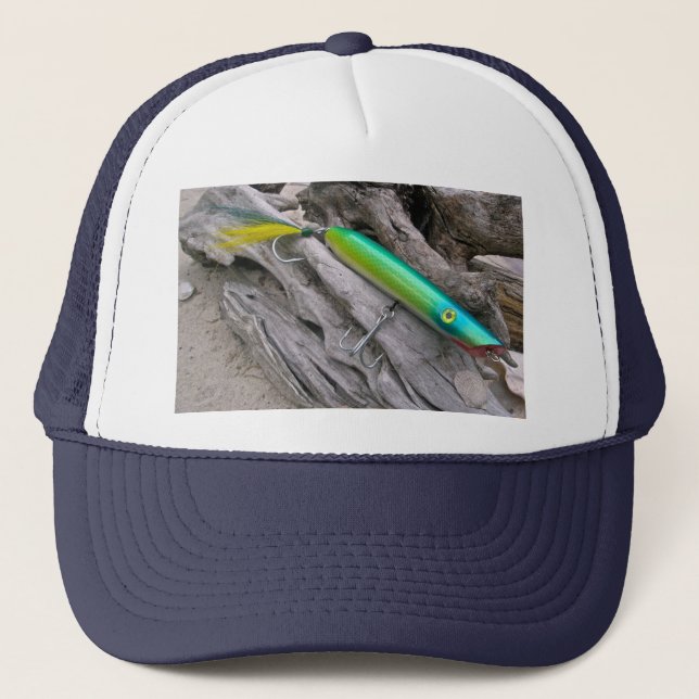 Casquette AJS Popper "Dragon d'eau" eau de mer pêche leurre (Devant)