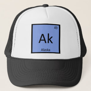 Casquette Ak - Alaska symbole de chimie de tableau périodiqu