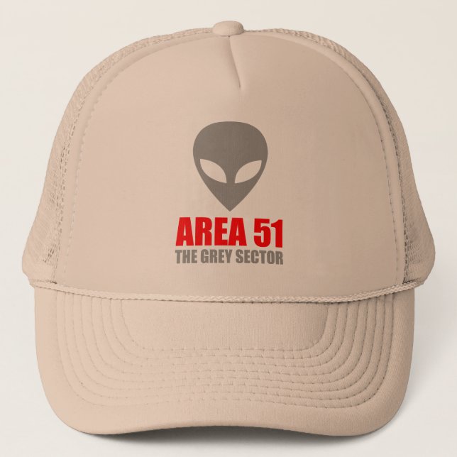 Casquette Alien de gris du SECTEUR 51 (Devant)
