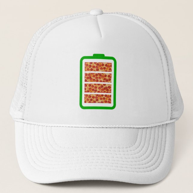 Casquette Alimenté Par Pizza - Amateurs De Pizza (Devant)