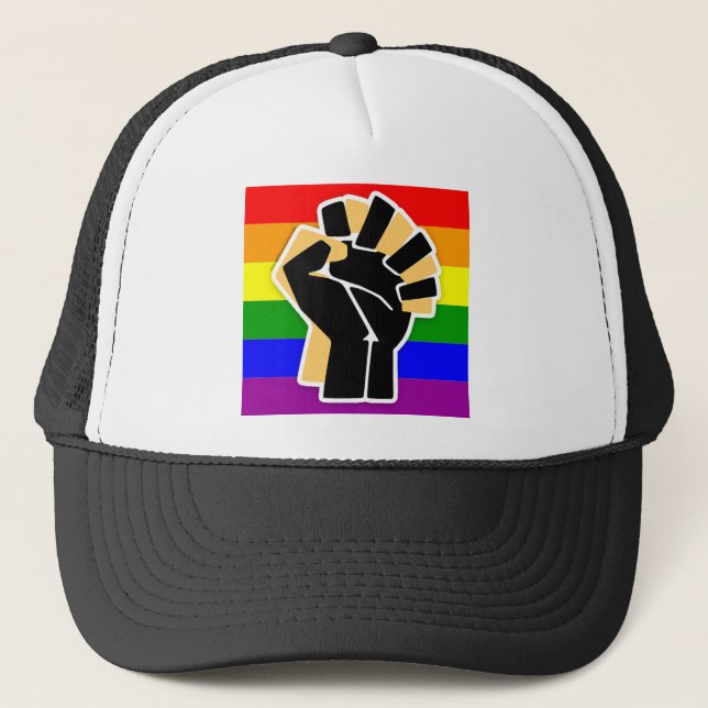 Casquette Allée noire LGBTQ (Devant)