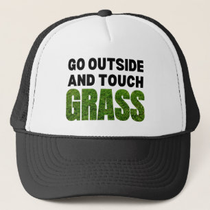 Casquette ALLER À L'EXTÉRIEUR DE TOUCH GRASS Humour drôle
