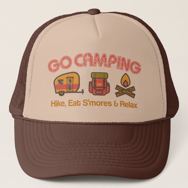 Casquette Aller Camping Trucker Chapeau (Devant)