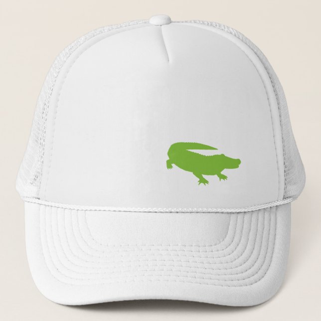 Casquette Alligator Crocodile Vert Preppy Amusant Adulte (Devant)