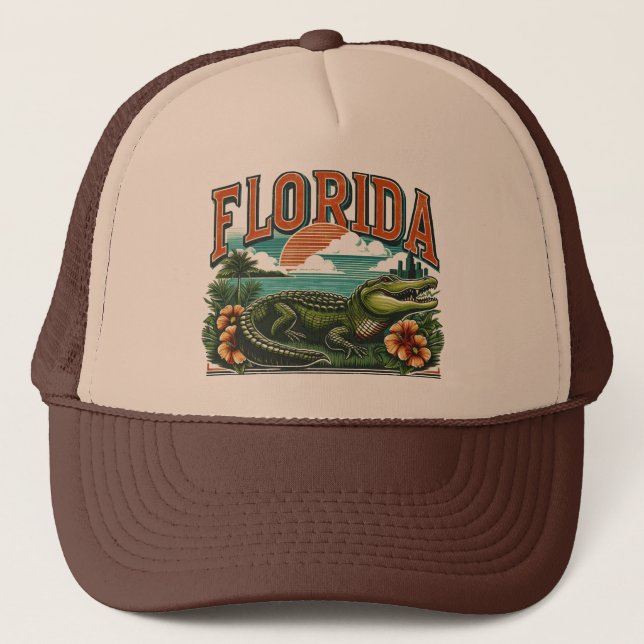 Casquette Alligator de Floride rétro (Devant)