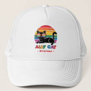 Casquette Ally Cat - Chat noir avec lunettes de soleil arc-e