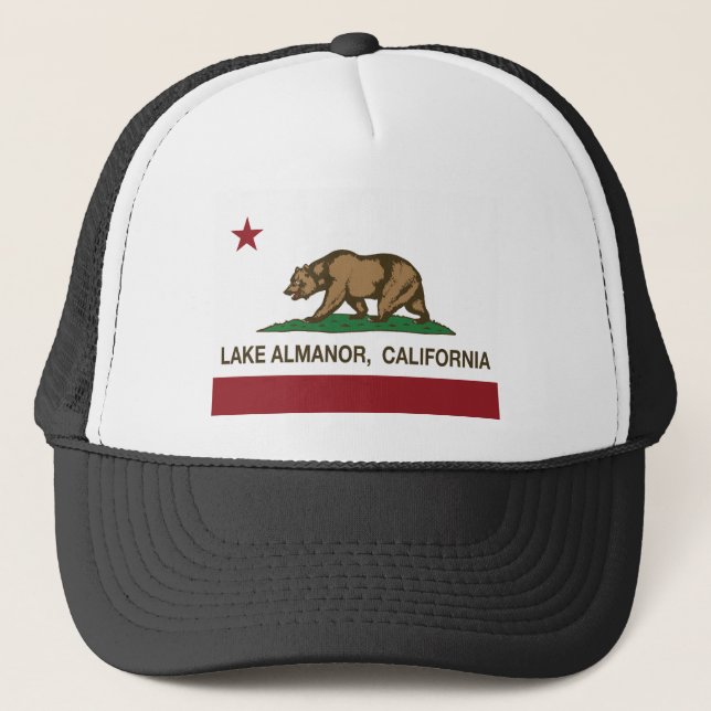 Casquette almanor de lac de drapeau de la Californie (Devant)