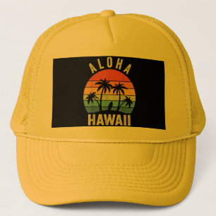 Casquette Aloha Hawaii Chemise Hawaïenne Île Palmiers Plage