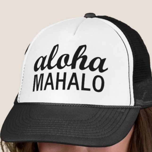 Casquette Aloha Mahalo Hawaïen classique ("Everyday is abundantly beautiful." 
Sincerely Best Wishes from Lucky Design World)