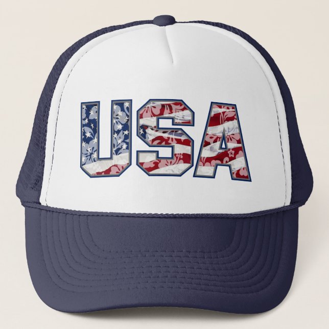 Casquette Aloha USA Independence Day American (Devant)