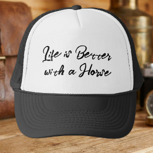 Casquette Amateur de cheval blanc noir