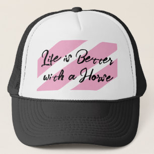 Casquette Amateur de cheval blanc rose