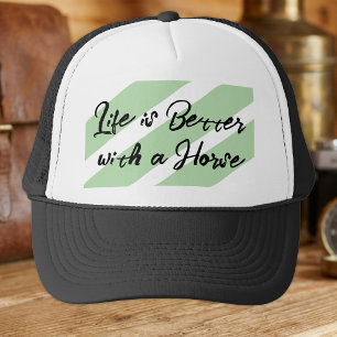 Casquette Amateur de cheval blanc vert