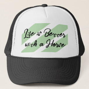 Casquette Amateur de cheval blanc vert