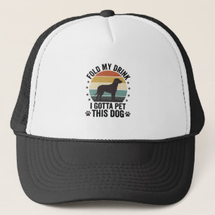 Casquette Amateur de chien drôle vintage pliez ma boisson an
