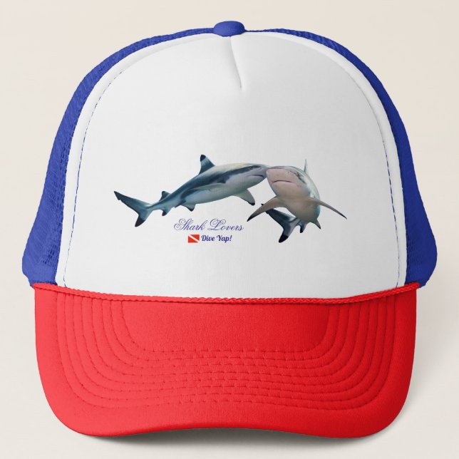 Casquette Amateurs de requins mignons Verre de tir (Devant)