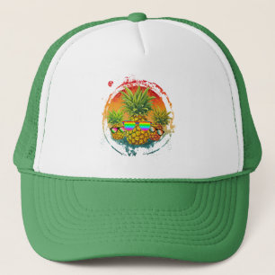 Casquette Ambiance d'été drôle à l'ananas