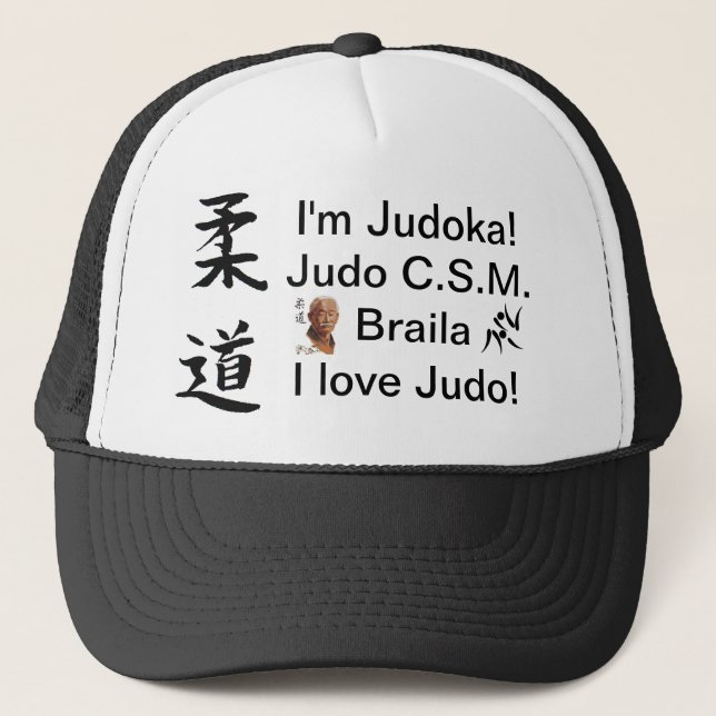 Casquette Américain de stil de Sapca je suis Judoka ! J'aime (Devant)