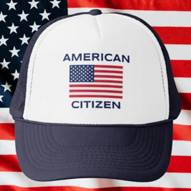 Casquette American Citizen Bold USA Flag Trucker Hat (Créateur téléchargé)