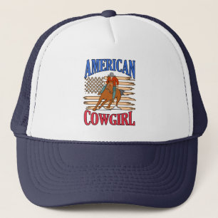 Casquette American Cowgirl Barrel Racer Horse Racer Chevaux