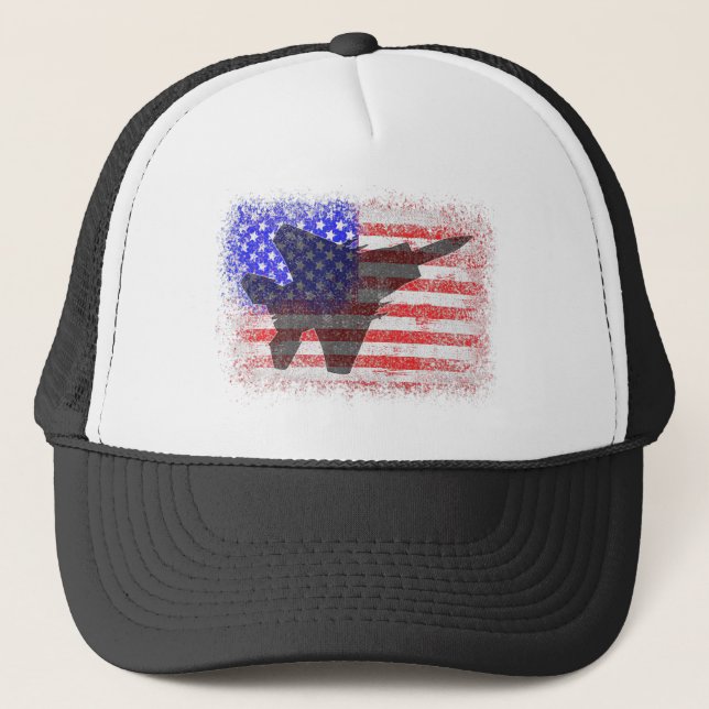 Casquette American Flag Avion Patriotique Air Force Pl (Devant)