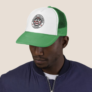 Casquette Amérindiens Red Black Haida Art Peau de pleurs