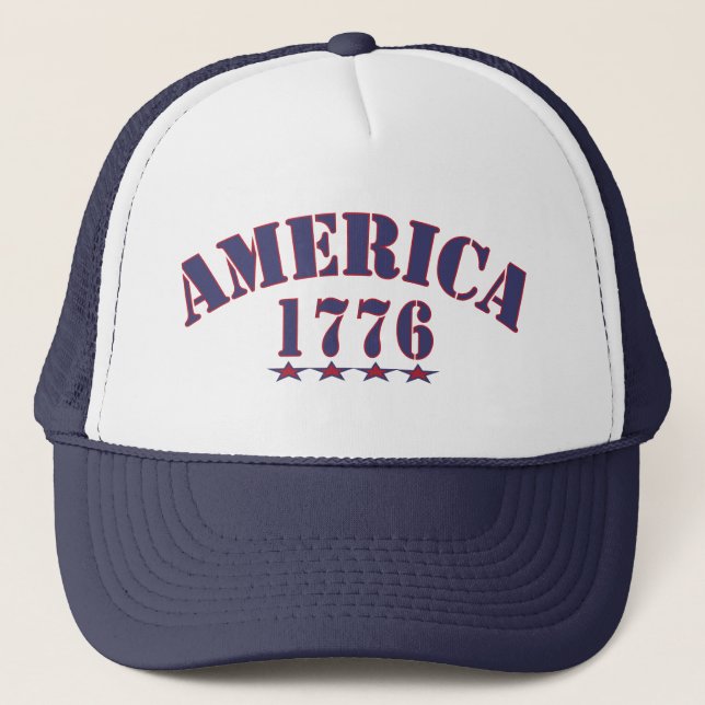 Casquette Amérique 1776 Pride patriotique Commémorative (Devant)