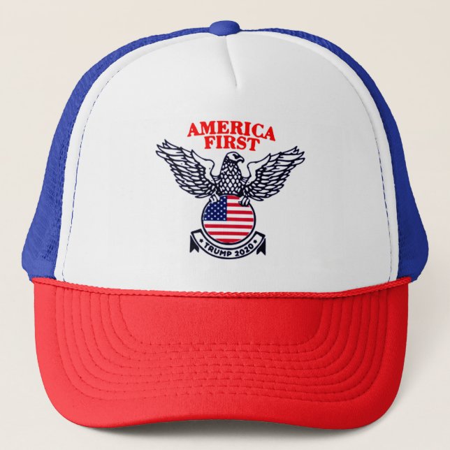 Casquette Amérique d'abord Trump 2020 (Devant)