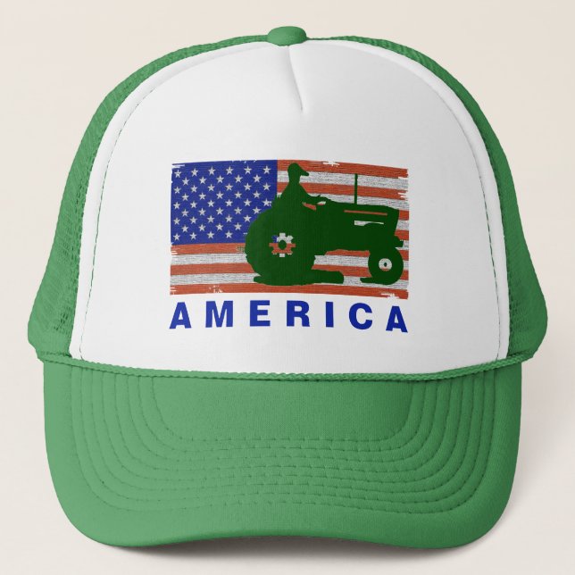 Casquette AMÉRIQUE - DRAPEAU DE Tracteur (Devant)