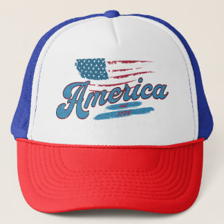 Casquette Amérique Est. 1776 - Drapeau et étoiles en détress