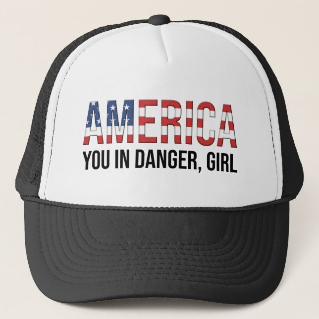 Casquette Amérique - Vous En Danger, Fille (Devant)