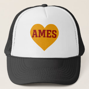 Casquette Ames Iowa Coeur Design   Gold & Red College Town