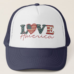 Casquette Amour Amérique Fête de l'Indépendance