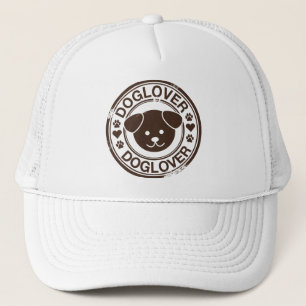 Casquette Amoureux des chiens avec le visage de chiot